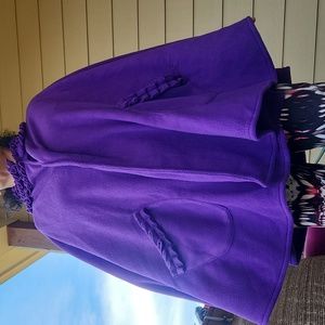 Midnight Velvet Purple Poncho NWOT